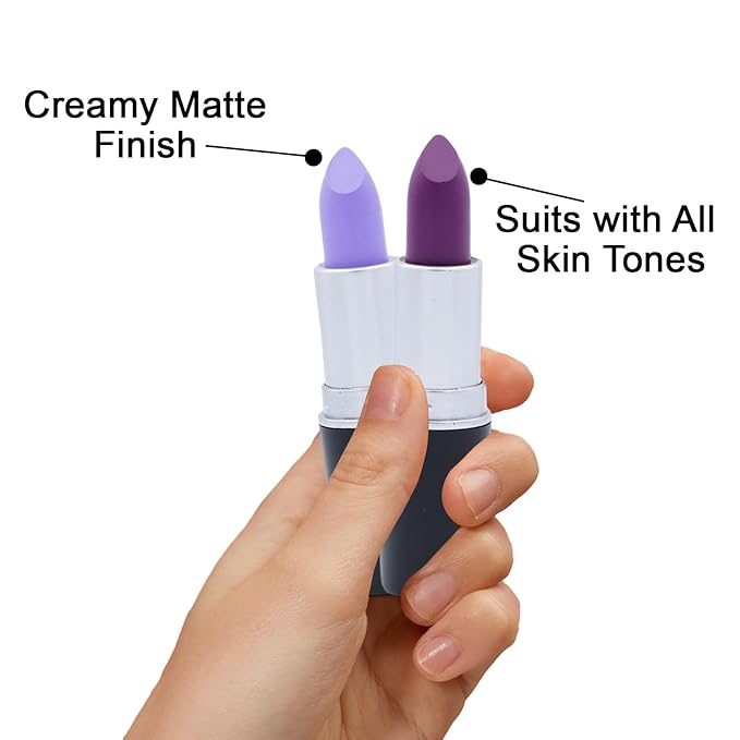 Matte Bullet Long Wear Lipstick - Vegan and Cruelty-Free - Smudge and Waterproof Matte Lipstick with Moisturizing Formula - All Day Comfort - (Amethyst Whisper #26)