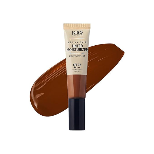 Tinted Moisturizer with SPF 32 PA+++ (Deep Honey), 12 Hour Hydrating Sunscreen for Face, No White Cast, Natural Radiant Finish, Medium Coverage, With Hyaluronic Acid, Vitamin E, Peptide