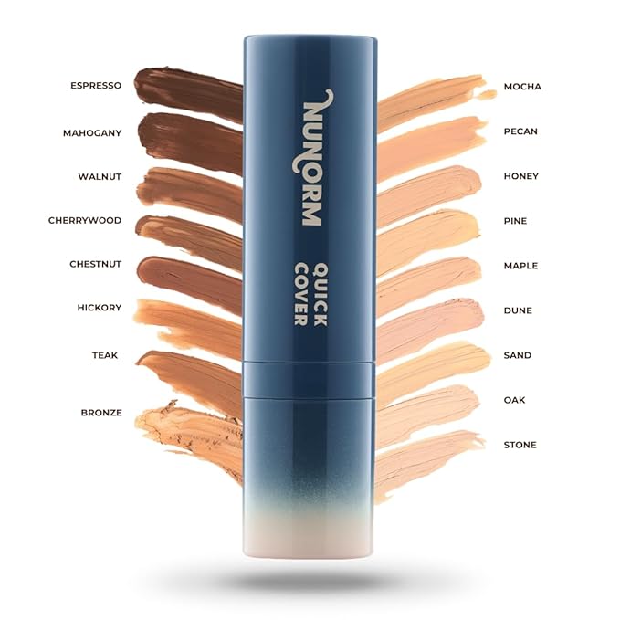 Quick Cover Stick | Lightweight Foundation + Concealer For Men's Skin | Face + Body | 17 Shades | Instantly Covers Blemishes | Natural Matte Finish | Cruelty-Free + Vegan | Portable (Chestnut)