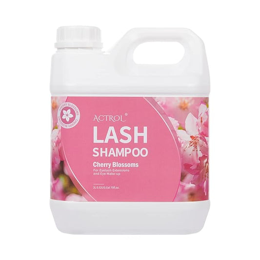 Eyelash Extension Cleanser Cherry Blossom 2L Natural Lash Extension Shampoo Professional Eyelid Foaming Cleanser Paraben & Sulfate Free Non-lrritating with Salon and Home Care