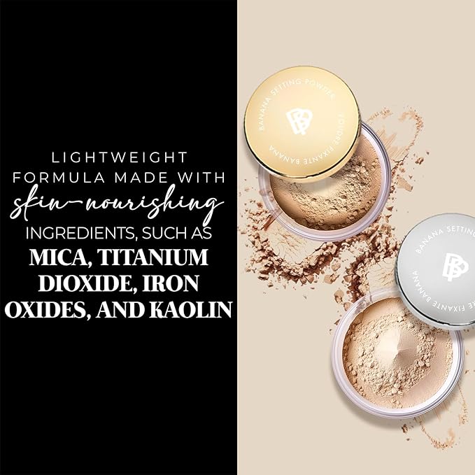 Bellapierre XL Banana Setting Powder | Lightweight Color-Correcting Powder with All Day Makeup Protection | Eliminates Blotchiness and Dark Under-Eye Circles | Talc-Free | Matte Tint - Medium - 1 Oz