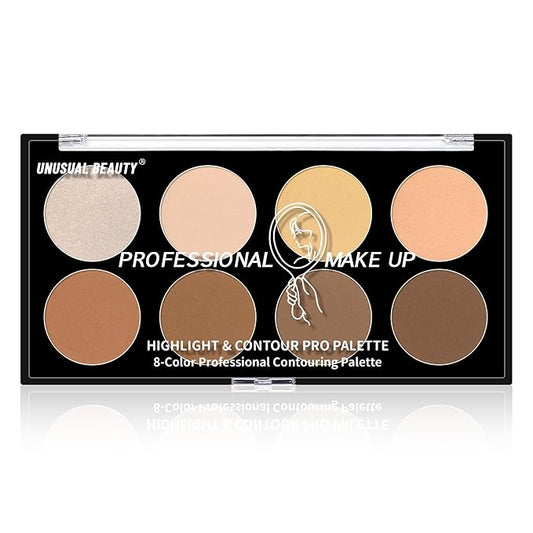 Makeup Highlight & Contour Pro Palette Lightweight Blendable Long Lasting Waterproof Non-Smudge Natural Makeup Contour