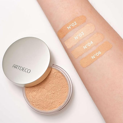 ARTDECO Mineral Powder Foundation - light beige – loose setting powder for a smooth & matte finish - medium coverage - perfect for sensitive & oily skin - makeup with zinc & magnesium - vegan-0.53 Oz