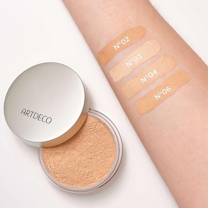 ARTDECO Mineral Powder Foundation - natural beige – loose setting powder for a smooth finish - medium coverage - perfect for sensitive & oily skin - makeup with zinc & magnesium - vegan-0.53 Oz