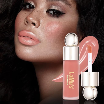 LaMu'S COSMETICS Soft Pinch Weightless Liquid Blush, Long-Lasting Beauty Natural Waterproof Face Liquid Blush For All-Day Wear (Joy-Nude Pink, 0.25fl.oz/7.5ml)