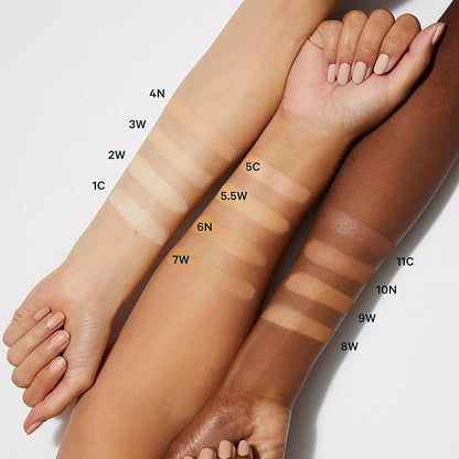 Well People Bio Powder Foundation, Lightweight & Hydrating Foundation For Perfecting & Smoothing Skin, Semi-Matte Finish, Vegan & Cruelty-free, 6N