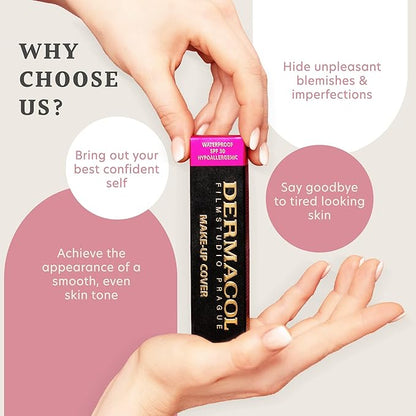 Dermacol - Full Coverage Foundation, Liquid Makeup Matte Foundation with SPF 30, Waterproof Foundation for Oily Skin, Acne, & Under Eye Bags, Long-Lasting Makeup Products, 30g, Shade 207