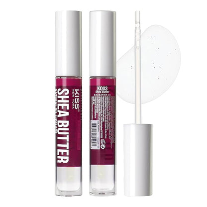 3 PACK Lip Oil Gloss, Hydrating Non-Sticky Lip Oil, 100% Natural Oil Clear Lip Gloss, Lightweight Lip Moisturizer (Rosegold & Shea Butter & Jojoba)