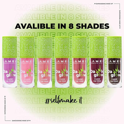 Dazzle Glow Crystal Clear Lip Gloss - Hydrating Lip Gloss - Non Sticky Lip Gloss - Colored Lip Gloss - Lip Gloss Color - Mini Lip Gloss - Moisturizing Lip Gloss - №403 Fancy