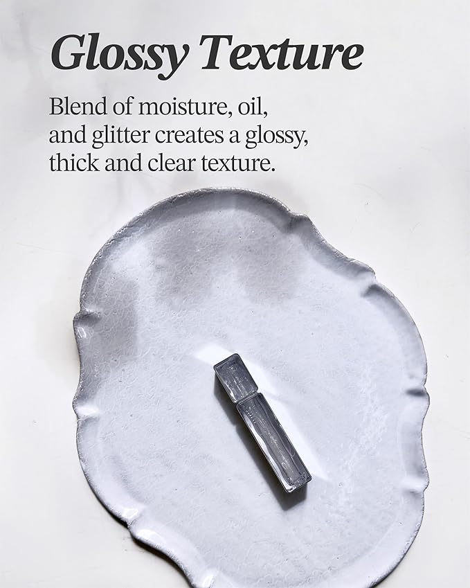 Glint Lip Glosser (Lip Glosser, 0.09oz) - Hydartions, Moisturizing Plumping Lip Gloss with Radiant Shine, Long Lasting, Korean Skin Care. Provence Rose & Calendula Extract.