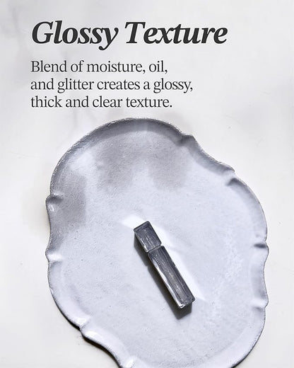 Glint Lip Glosser (Lip Glosser, 0.09oz) - Hydartions, Moisturizing Plumping Lip Gloss with Radiant Shine, Long Lasting, Korean Skin Care. Provence Rose & Calendula Extract.