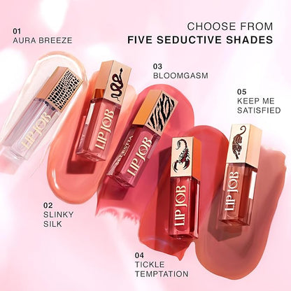 Waterproof Lip Liner & Plumping Lip Gloss - Long-lasting Combo for Makeup - Oral Fixation Pencil & Lip Job Plumping Gloss - Two Piece Makeup Gift Set for Women