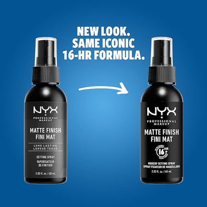 NYX PROFESSIONAL MAKEUP Makeup Setting Spray - Matte Finish, Long-Lasting Vegan Formula (Packaging May Vary) & Slim Lip Pencil, Long-Lasting Creamy Lip Liner - Espresso