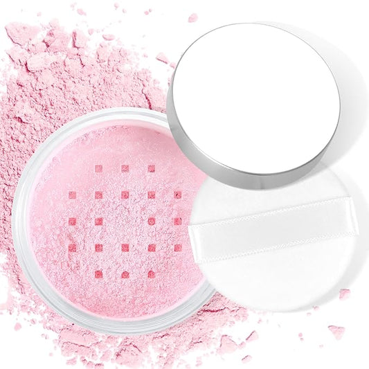 Face Powder Makeup, Shimmering Setting Powder, Oil Control Loose Powder, Matte Highlighter Makeup, Long Lasting Waterproof Concealer Setting Powder for All Skin Tones