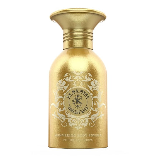 Shelley Kyle De Ma Mere Talc Free Shimmer Powder, Body Powder, Dusting Powder, Leaves Skin Soft, Dry, Smooth, and Shimmering, 48g