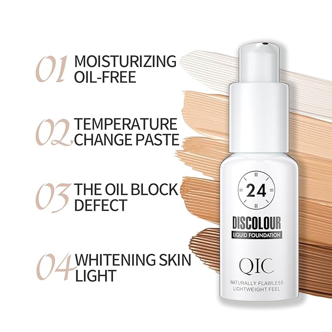 Concealer Moisturizing Gradient Foundation, Oil Control Long Lasting Waterproof Full Coverage Color Correcting Foundation