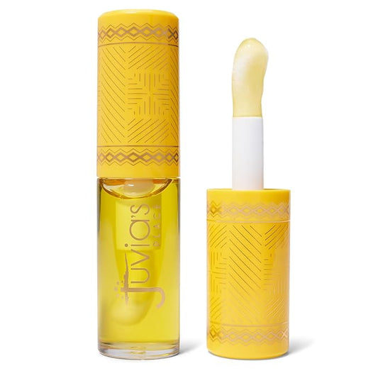 Juvia's Place Magic Lip Oil - Mango - Smooth, Hydrating with Vitamin E for Soft, Glossy, Juicy Lips - Infused with Fruit Extracts - Tinted, Shimmering, Lightweight & Non-sticky Lip Oil for Summer