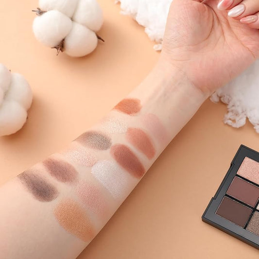 Eyeshadow Palette Makeup Kit, Highly Pigmented Waterproof Matte Shimmer with Long-Lasting Eye shadow, 12 Colors Natural Nude Makeup Palettes Travel Friendly Size