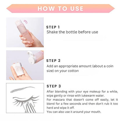 Heroine Make by KISSME Speedy Point Makeup Remover for Face, Lips & Cheek Makeup, Japanese Liquid 120mL/4.2 Fl Oz (For Waterproof Mascara/Eye Liner & Shadow)