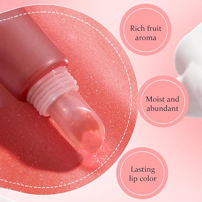 Juicy Lip Gloss, Lipgloss for Women and Girls, Lip Plumper, Lip Makeup Hydrating, Tinted Lip Balm, Colorful Lipgloss Moisturizing and Vibrant #jelly