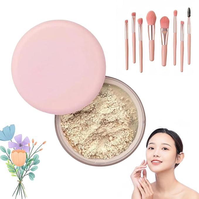 Allaura Beauty Blurring Powder, Blurring Setting Powder By Allaura, Allaura Beauty Pink Setting Powder, Pink Blurring Powder For All Skin Tones (03#, One Size)