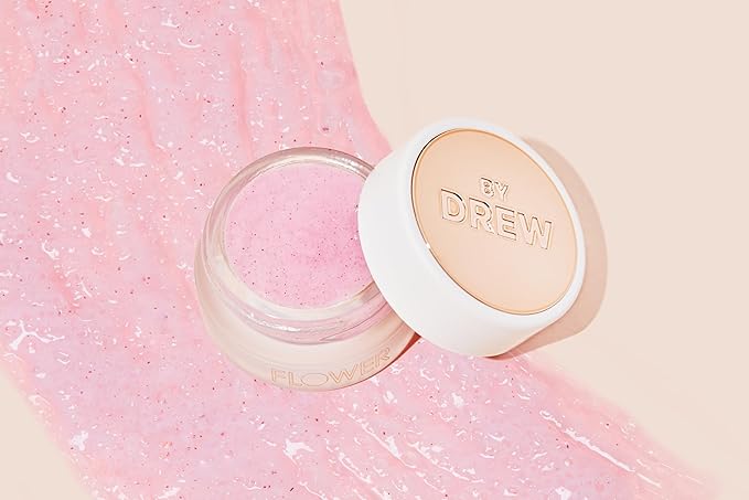 FLOWER BEAUTY By Drew Barrymore Petal Pout Lip Scrub - Exfoliate + Nourish Lips - Cocoa Butter + Coconut Oil-Infused
