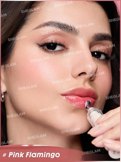 SHEGLAM Booster Shine Plumping Lip Gloss-Pink Flamingo