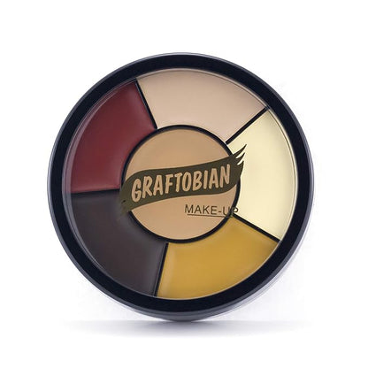 Graftobian Zombie Makeup Wheel for Theatrical and Halloween Makeup - 6 Colors