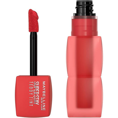 MAYBELLINE Super Stay Teddy Lip Tint, Long Lasting Matte Lipstick For Up To 12HR Wear, Coquettish, 1 Count