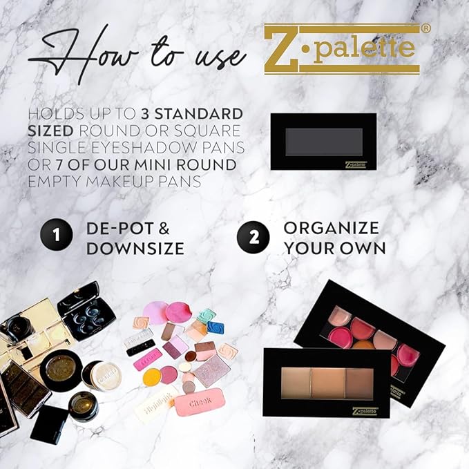 Empty Magnetic Makeup Palette with Clear Window (Black, Mini)