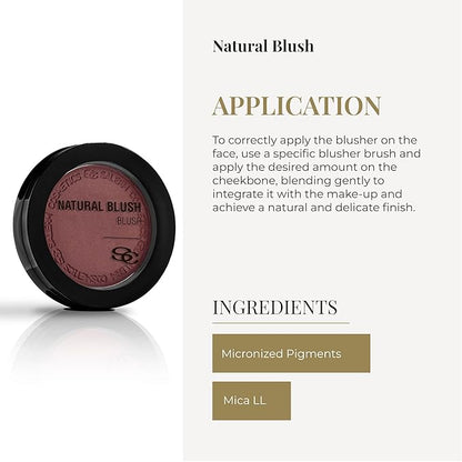 SALERM - Compact Powder Blush - Natural Blush - 8 g - Tone Passion Rouge - Natural-Looking Blush - Long-Lasting - Soft and Lightweight Texture - Buildable Coverage