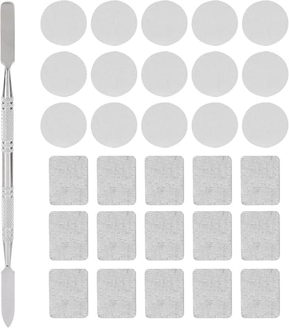 31pcs Metal Stickers for Eyeshadow Palette Set, Empty Eyeshadow Makeup Palette, Metal Stickers Colorful Empty Palette Sticker for Eyeshadow Palette Set (15Pcs Round + 15Pcs), Wholesale Business