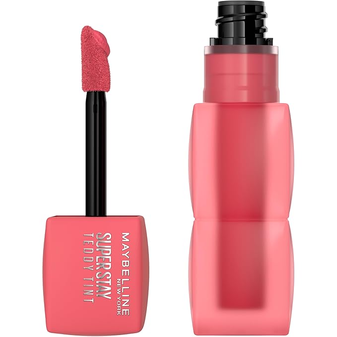 MAYBELLINE Super Stay Teddy Lip Tint, Long Lasting Matte Lipstick For Up To 12HR Wear, Petalcore, 1 Count
