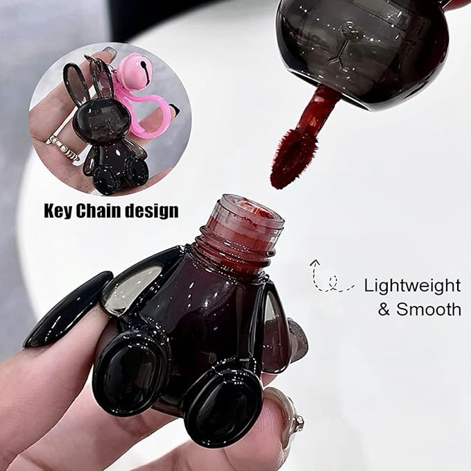3Pcs Bunny Hydrating Lip Gloss Set, Jelly Liquid Lipsticks Shiny Cute Lip Gloss Oil Lip Plumping Moisturizing Glass Finish Lip Gloss for Women