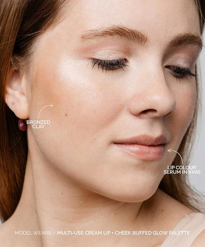 FITGLOW Beauty - Ceremide Cream Lip + Cheek Palette | Vegan, Woman-Owned Clean Beauty (Buffed Glow)