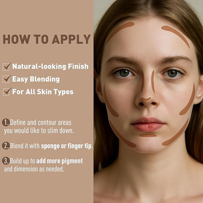 FV Cool Toned Contour Stick, Blendable & Smooth, Natural Finish, Waterproof & Long Lasting Face Shaping Makeup for Beginners, For Fair/Light Skin Tones, Cruelty-free, 01 Amber