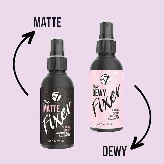 W7 The Fixer Makeup Setting Spray - Matte Finish - Long-Lasting, Ultra-Fine Formula - Cruelty Free and Vegan