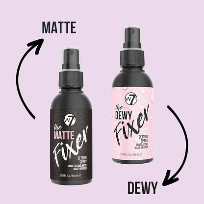 W7 The Fixer Makeup Setting Spray - Matte Finish - Long-Lasting, Ultra-Fine Formula - Cruelty Free and Vegan