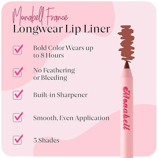 Pumpkin Spice Lip Liner Pencil for Women - Soft Moisturizing, Creamy Long-Lasting Texture, Smooth Glide & Defined Finish