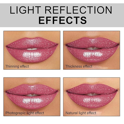 Shimmer Lip Gloss - Non-Sticky Girls Gloss - Long Lasting High Shine - 0.7 FL Oz Gloss for Girls & Women - Cruelty Free - (Clear Diamonds: S1)