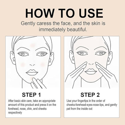 Hydrating CC Cream Foundation with Centella Asiatica - Multi-Purpose Pre-Makeup Primer Moisturizing Facial Concealer Sunscreen Full-Coverage CC Cream with SPF 25 (01)