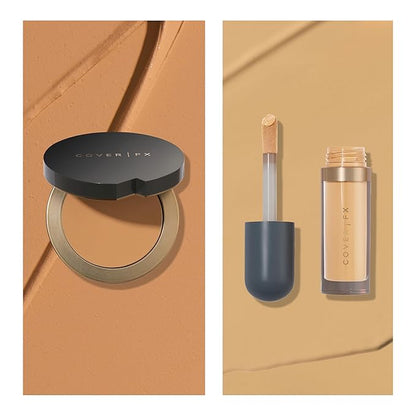 Cover FX Discoloration Kit: Total Coverage Cream Foundation - M5 + Skin Discovered Longwear Concealer, M4 - Full Coverage