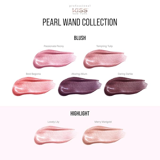 Professional Pearl Liquid Highlighter Beauty Wand, Radiant Glow for Cheek Eye & Lip, Non-Greasy Hydration Lightweight with Sponge-Tip Applicator (Merry Marigold)