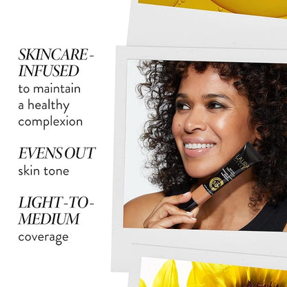 LAURA GELLER Better Than 'Block Skincare-Infused Serum Foundation with SPF 50 Broad Spectrum Protection, Deep + Latex-Free Full Face Makeup Blending Sponge