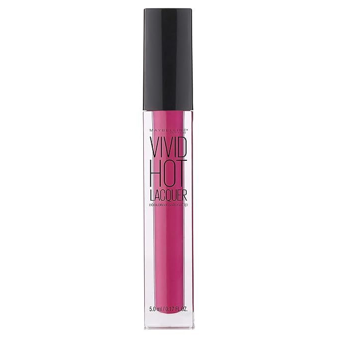 Maybelline New York Color Sensational Vivid Hot Lacquer Lip Gloss, Sassy, 0.17 fl. oz.