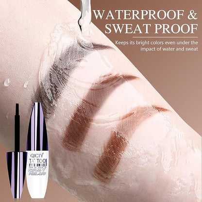 Peel Off Eyebrow Gel, Peel off Eye Brow Tinted Cream, Tinted Eye Brow, Grey Brown Tattoo Eyebrow Gel Easy Peel Off for Women, Waterproof & Sweatproof for All Skin Types(Brown)