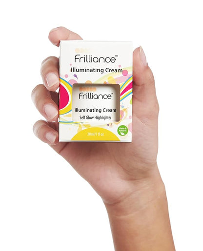 Frilliance Illuminating Cream, Hydrating Self Glow Highlighter, Cruelty Free Hypoallergenic for Teens of All Skin Types, 30 ml / 1 fl oz