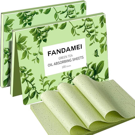 FANDAMEI Oil Blotting Sheets for Face, Absorbing Papers for Oily Skin, Control Film, Tissues - 200 Counts