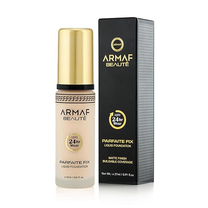 Armaf Beauté Parfaite Fix Liquid Foundation Makeup: Full Coverage Liquid Foundation | Water Resistant, Lasts Up To 24 Hours | 27 ml/0.91 fl. Oz | Fair