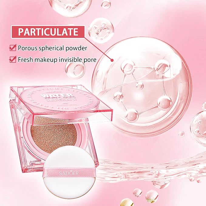 Hydra Air Cushion Foundation, Long-Lasting Moisturizer,Glow Finish, Face Contouring Concealer, Brighten Skin Tone